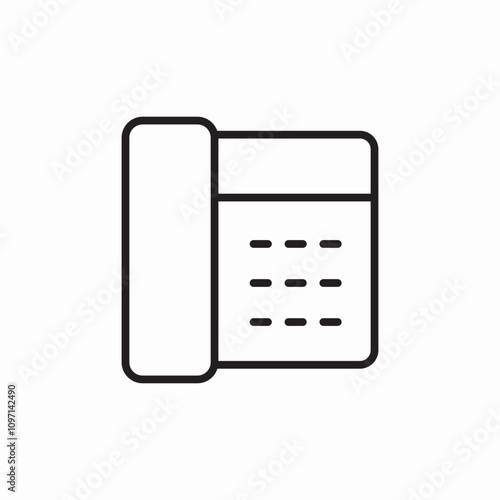 stationery phone icon sign vector