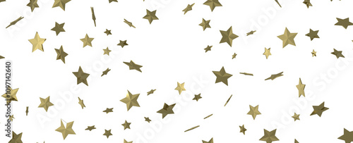 golden stars - 3d