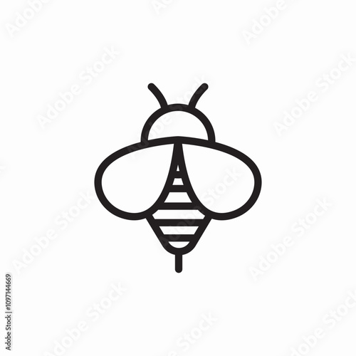 bee bumblebee icon sign vector