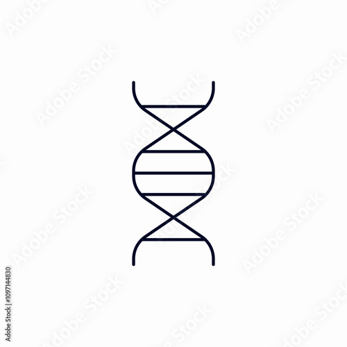 dna spiral icon sign vector