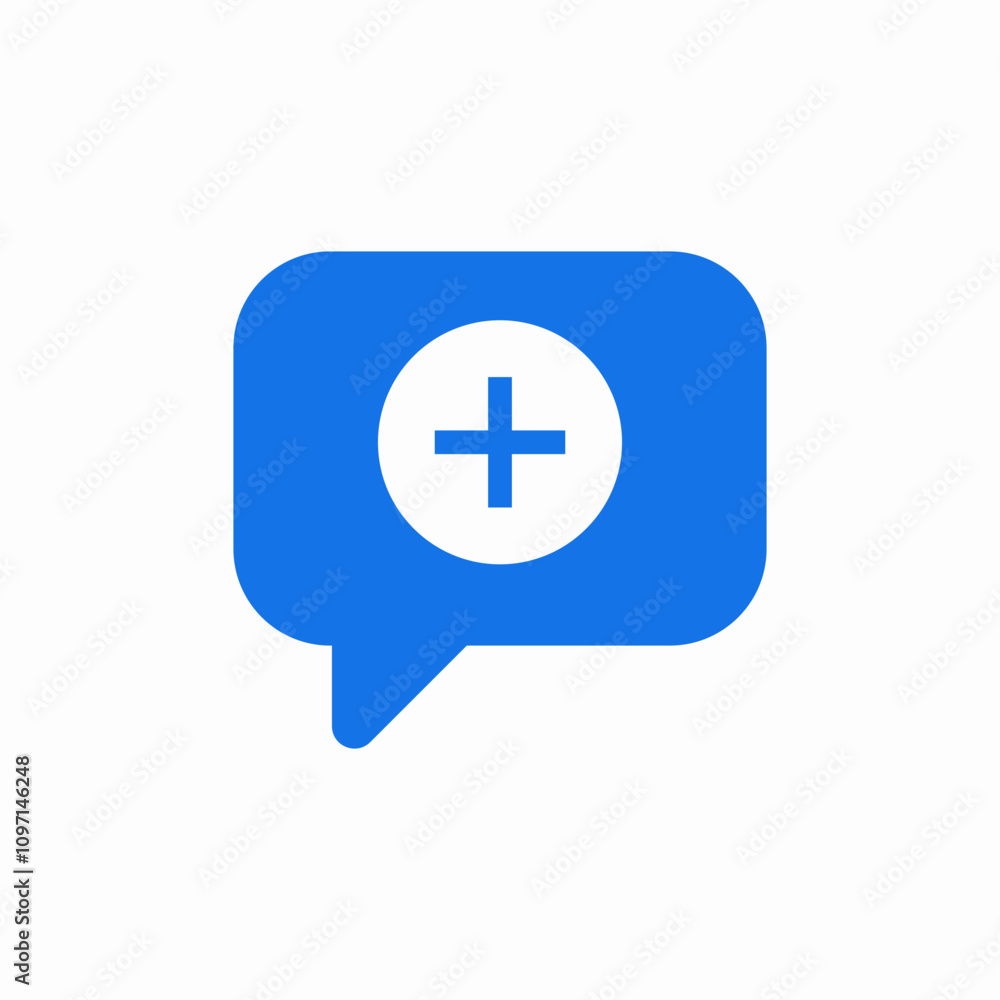 create chat plus speech bubble icon sign vector create chat plus speech bubble icon sign vector