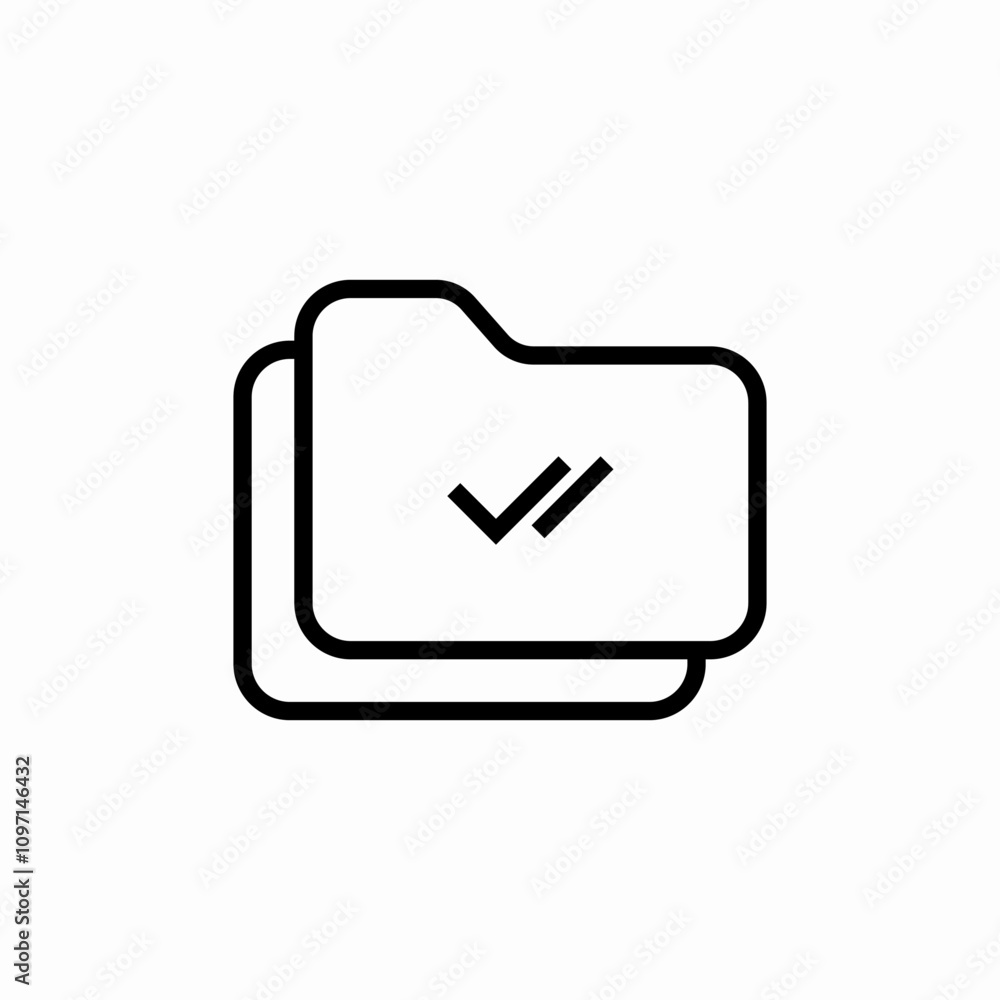 folder double check mark icon sign vector folder double check mark icon sign vector