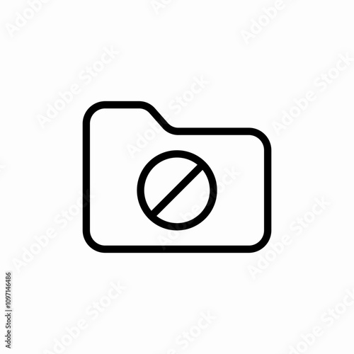 folder not available icon sign vector