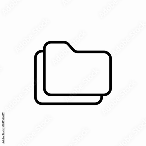folders multiple icon sign vector