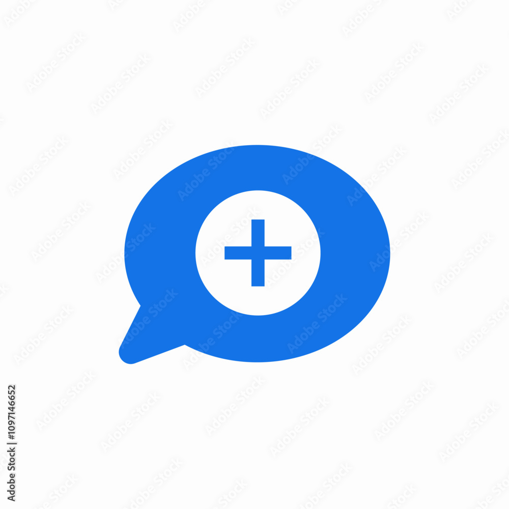 plus create chat speech bubble icon sign vector plus create chat speech bubble icon sign vector