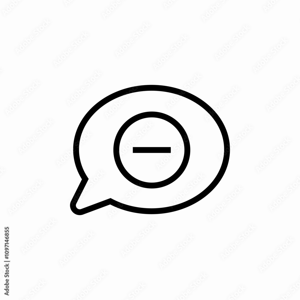 speech bubble minus remove chat icon sign vector speech bubble minus remove chat icon sign vector