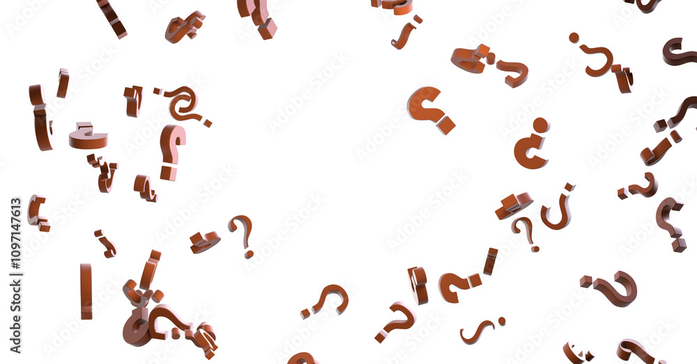 question marks. Computer generated 3d question marks. Computer generated 3d