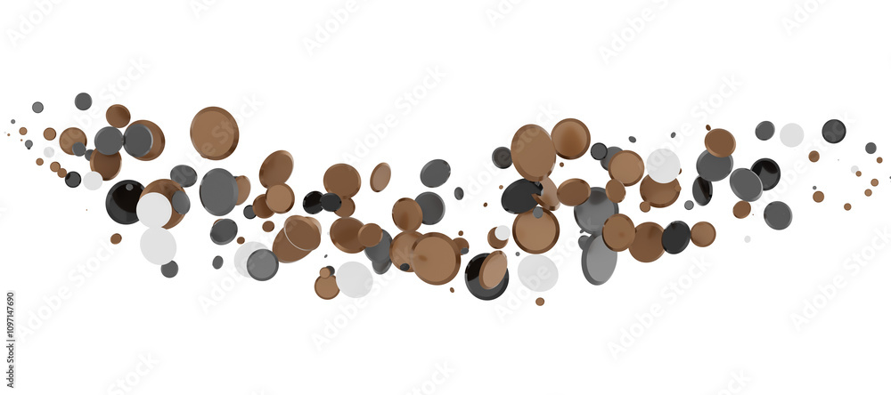Gilded Celebration: Magnificent 3D Illustration of a Grand gold Confetti Event Gilded Celebration: Magnificent 3D Illustration of a Grand gold Confetti Event