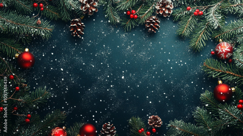 Festive Christmas Background Design with Space for Text or Logo Festive Christmas Background Design with Space for Text or Logo