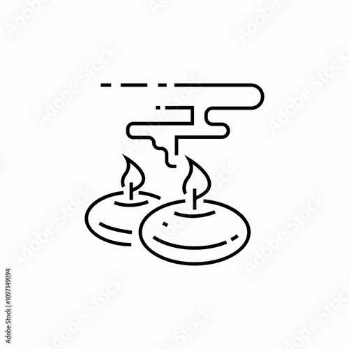 aroma candle icon sign vector