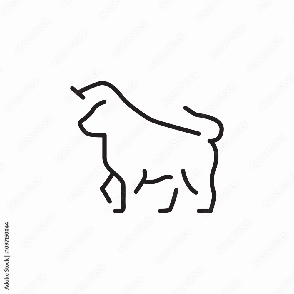 bull animal icon sign vector bull animal icon sign vector