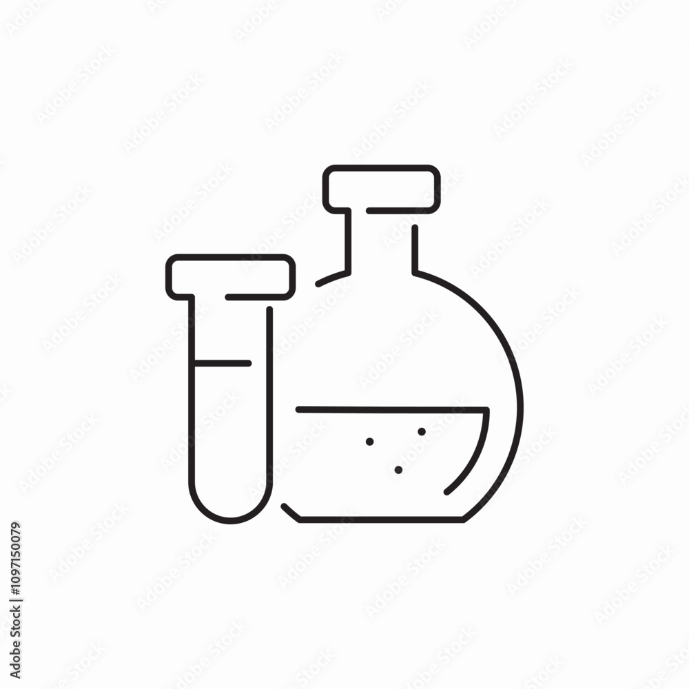 chemistry flask icon sign vector chemistry flask icon sign vector