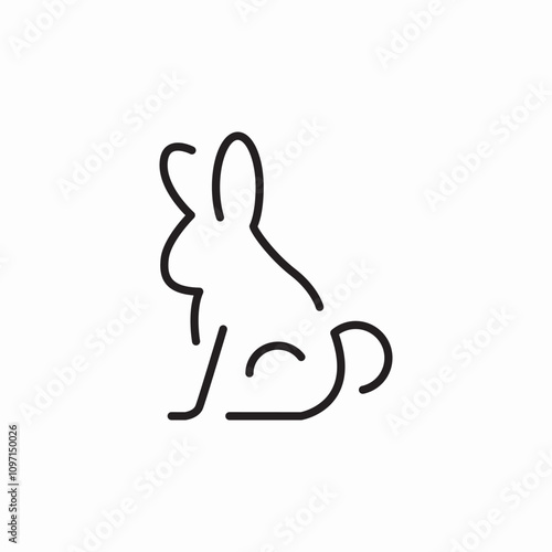 bunny rabbit icon sign vector