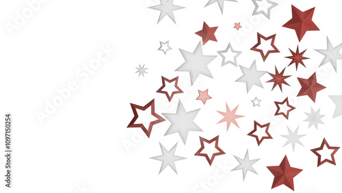 Wallpaper Mural Abstract background with white and red stars on a black background Torontodigital.ca