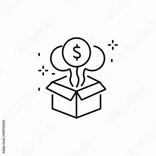 gift money icon sign vector