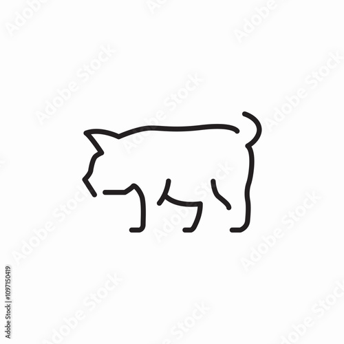 pig animal icon sign vector