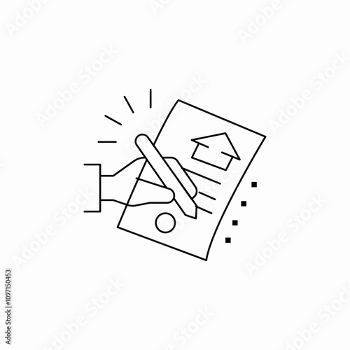 real estate purchase icon sign vector