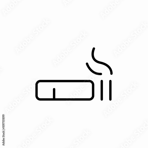 cigarette smoke icon sign vector