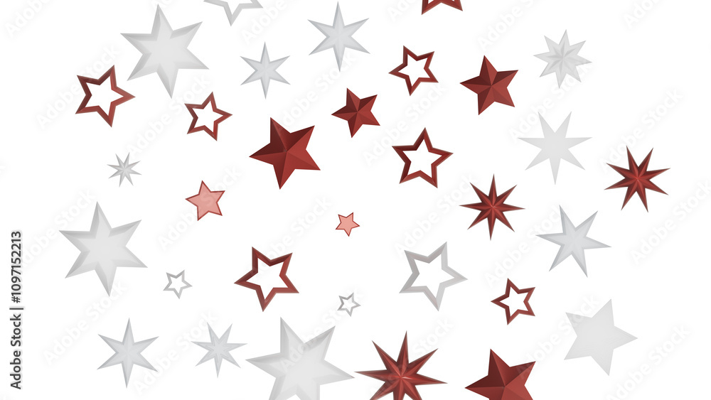A simple abstract background with red and white stars on a black background. This design is perfect for various uses like backgrounds, wallpapers, invitations, social media posts, and more.