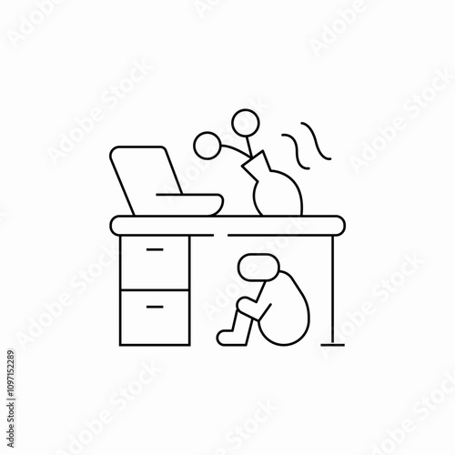 earthquake safety icon sign vector