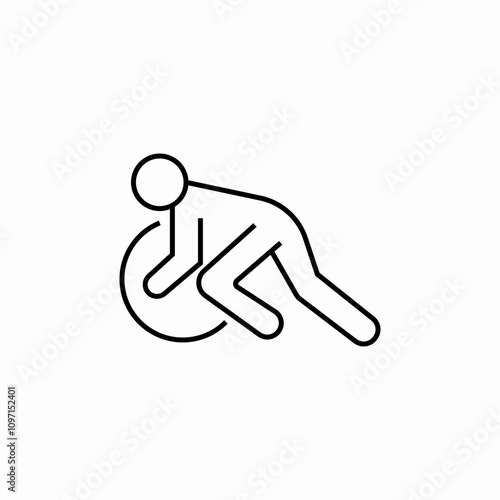 fitness ball icon sign vector