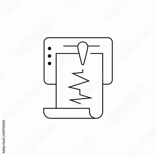 seismic diagram icon sign vector