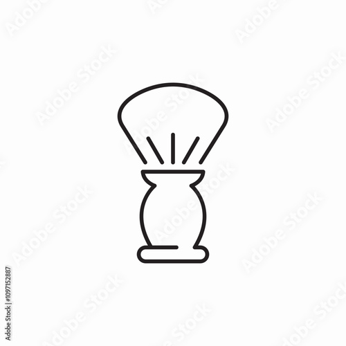 shaving brush foam icon sign vector