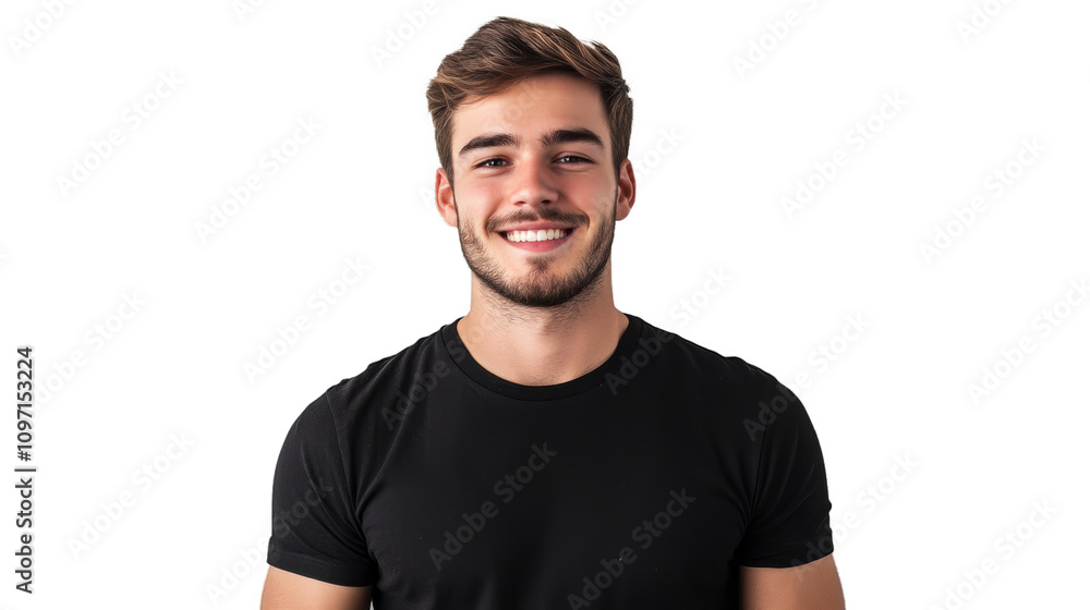 Men, White Background, Black Color, Cut Out, Smiling Men, White Background, Black Color, Cut Out, Smiling