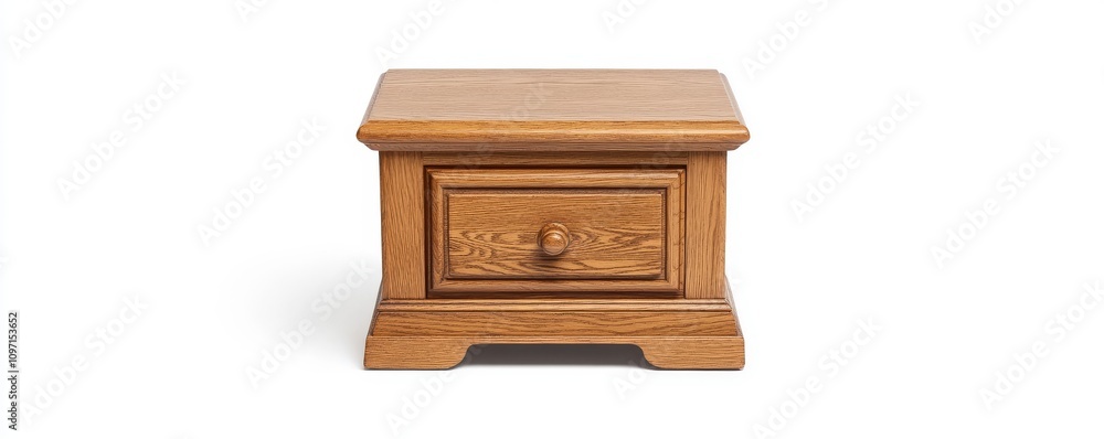 Rustic wooden nightstand with single drawer, perfect for storage Rustic wooden nightstand with single drawer, perfect for storage