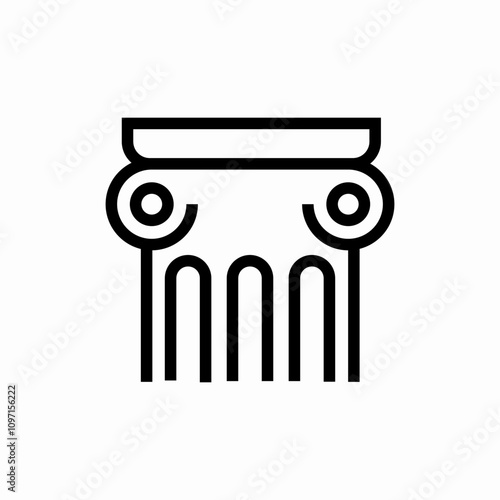 antiquity pillar icon sign vector