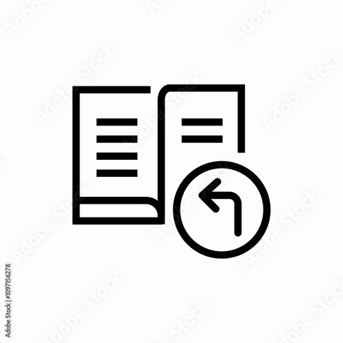 book paper left icon sign vector