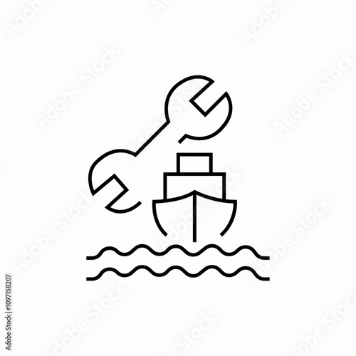 service ship icon sign vector