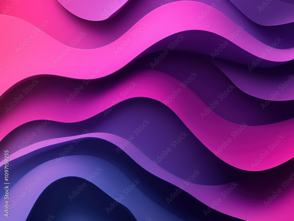 Obraz premium Abstract waves in vibrant pink and purple tones create a dynamic visual effect.