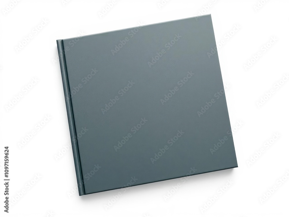 A blank hardcover book isolated on a white background for showcasing design concepts, creative, advertising A blank hardcover book isolated on a white background for showcasing design concepts, creative, advertising