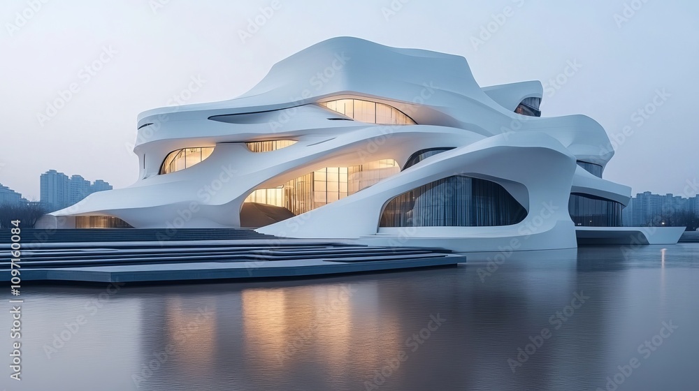 Modern Architectural Wonder by the Water Modern Architectural Wonder by the Water