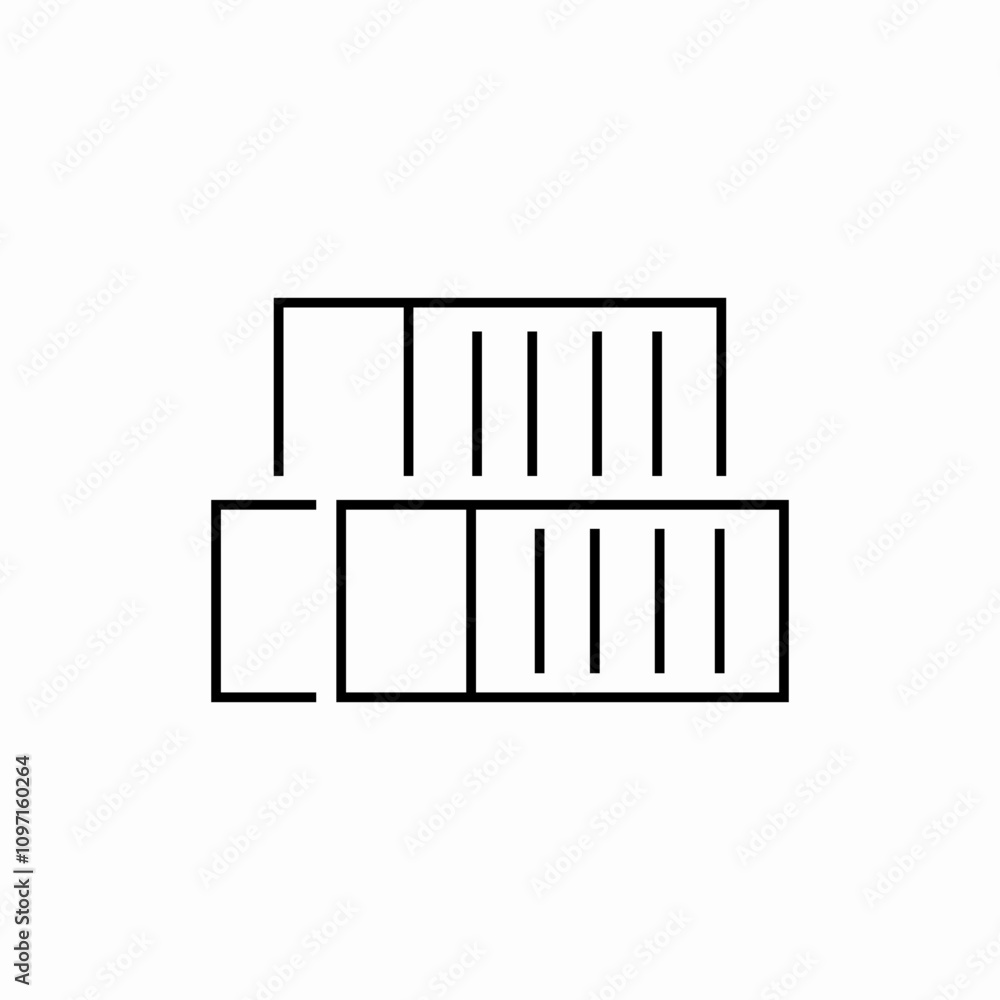 cargo container icon sign vector cargo container icon sign vector