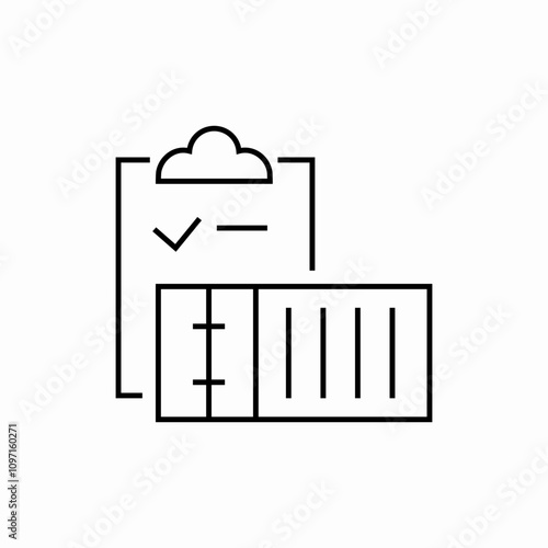 cargo check list icon sign vector