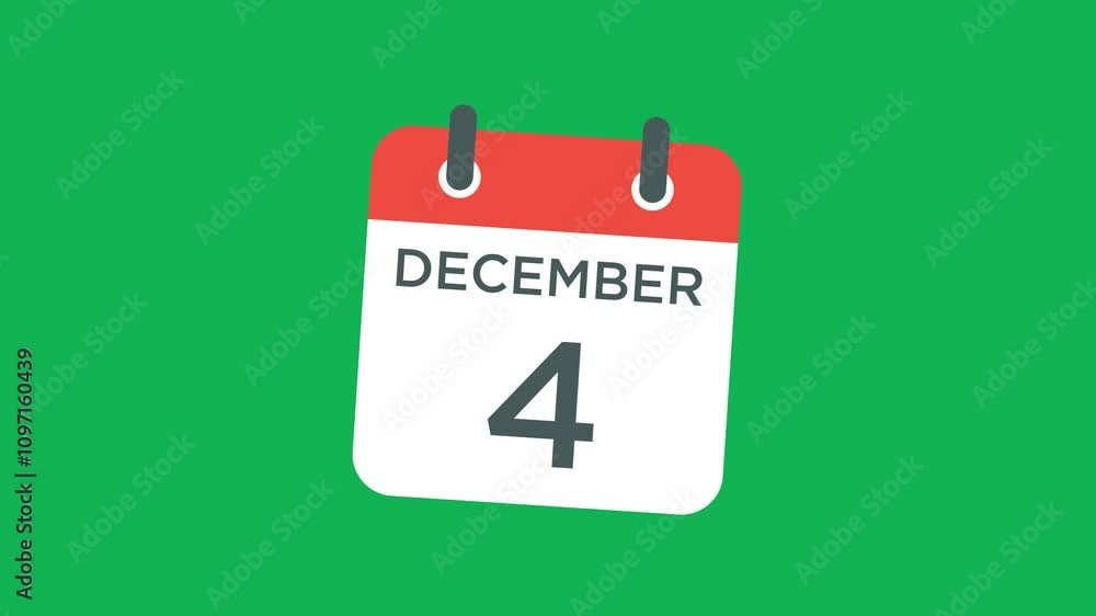 calendar - December 4 icon illustration isolated vector sign symbol calendar - December 4 icon illustration isolated vector sign symbol