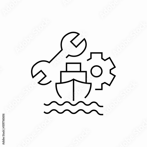 ship service icon sign vector