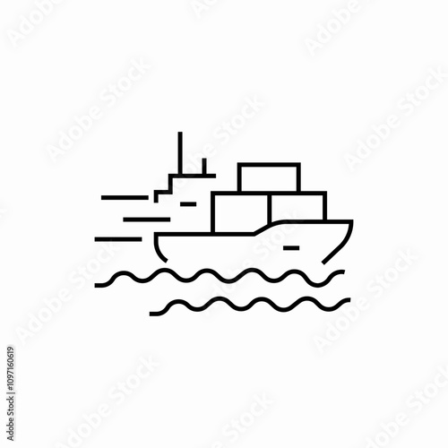 ship boat hull icon sign vector