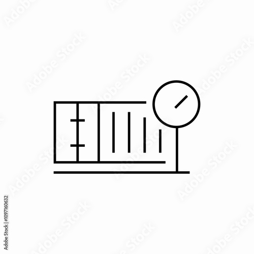 wood box for cargo ship icon sign vector