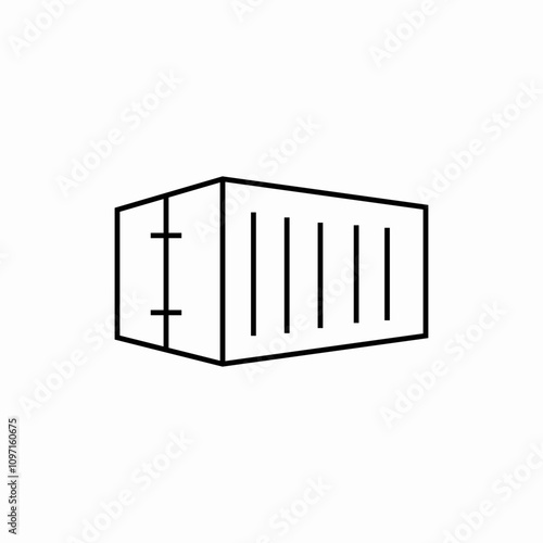 wood cargo box icon sign vector