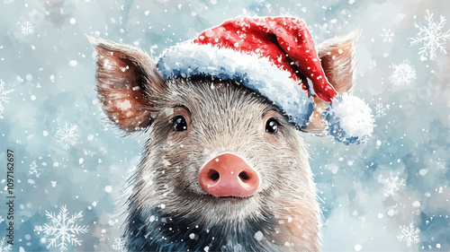 Schwein Pig Weihnachten Tier