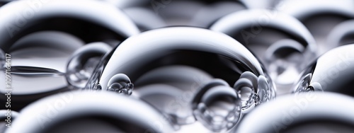 macro shot, water bubbles, arranged in an organic pattern white background, clean and pure nature concept, science and scientific research, microbiology