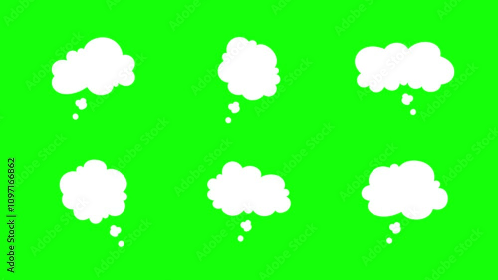 Speech bubble animation for text. Chat popup for comments, posts, comics. Message template for explainer video. Green background Speech bubble animation for text. Chat popup for comments, posts, comics. Message template for explainer video. Green background