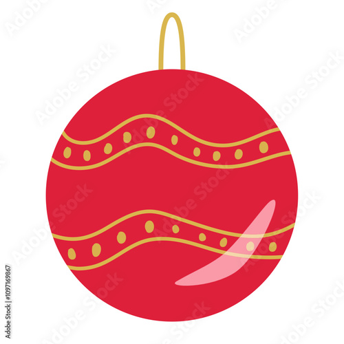 Red and gold Christmas ornament 