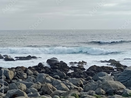 waves on the rocks