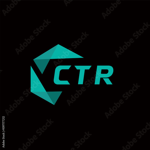 CTR creative minimalist letter logo. CTR unique vector initials alphabet letter logo design