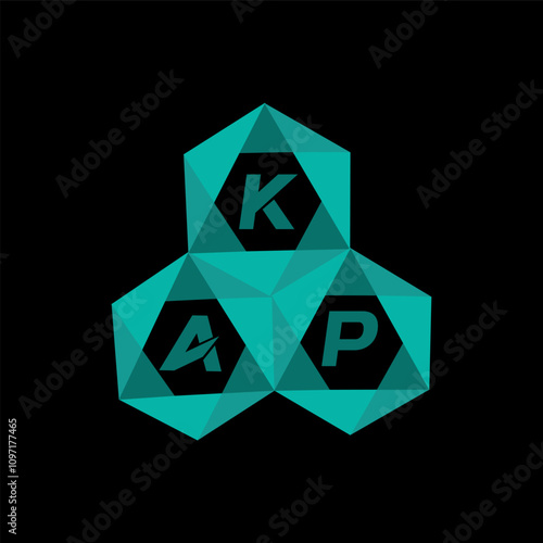 KAP creative minimalist letter logo. KAP unique vector initials alphabet letter logo design