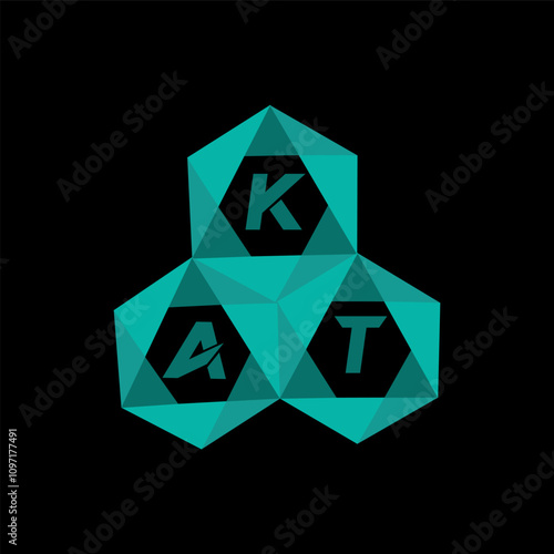 KAT creative minimalist letter logo. KAT unique vector initials alphabet letter logo design